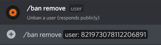 User ID slash command example