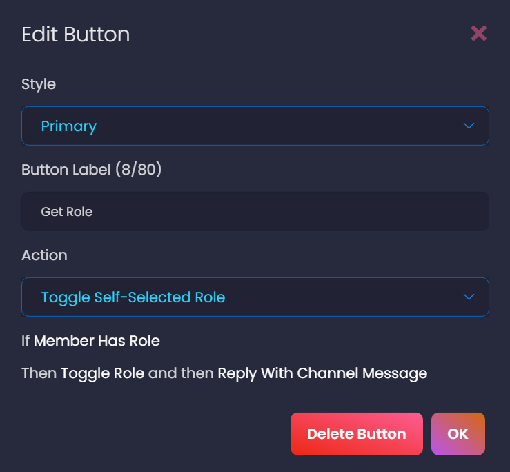 Button config example